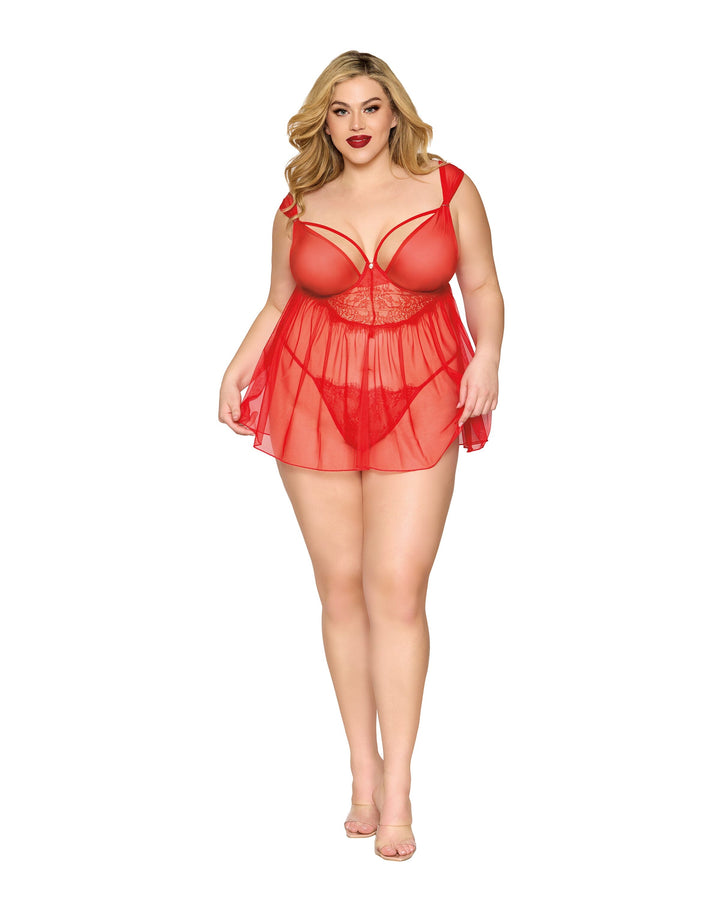 Dreamgirl Plus Babydoll &amp; G-String