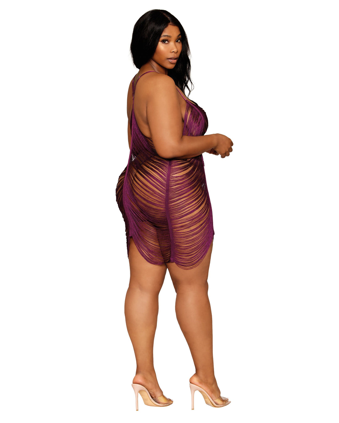 Dreamgirl Plus Drape Fringe Chemise