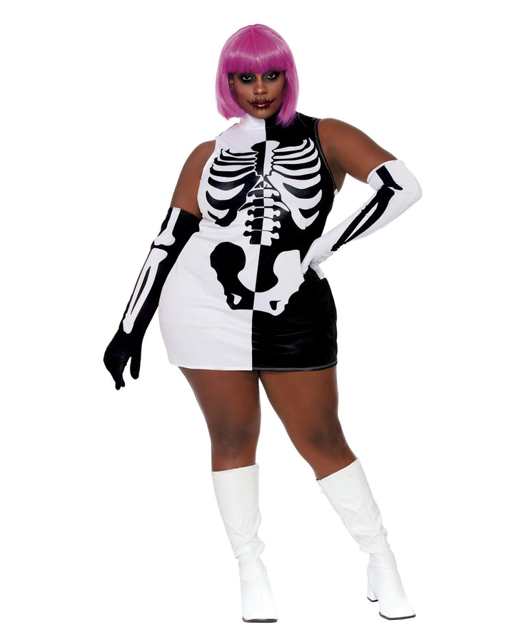 Plus Size Parti Skeleton Costume