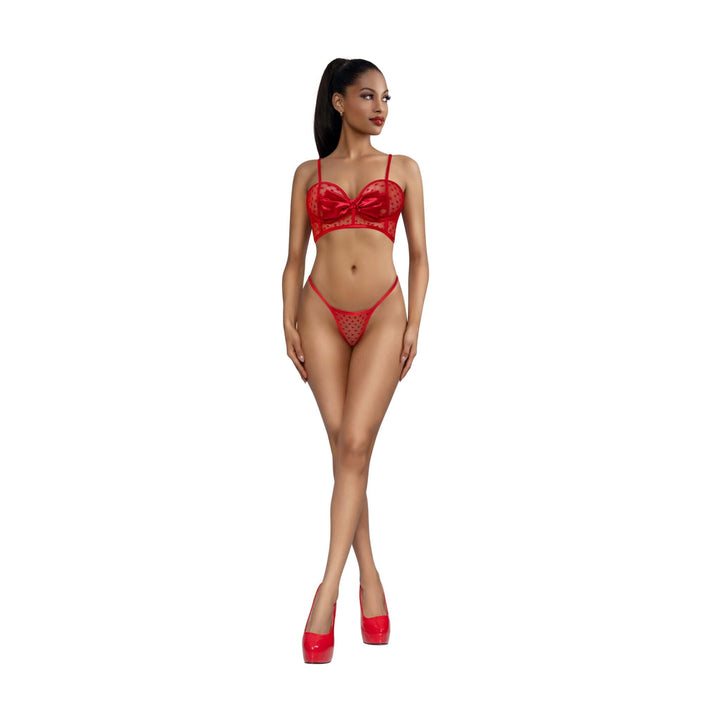 Dreamgirl Sweetheart Long-Line Bra and G-String