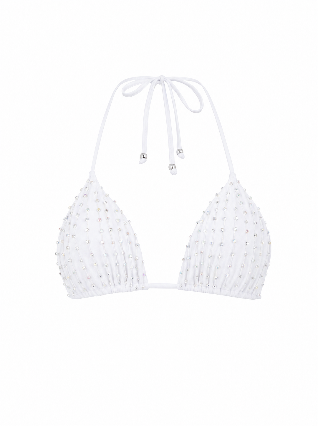 White Crystal Net Triangle Top
