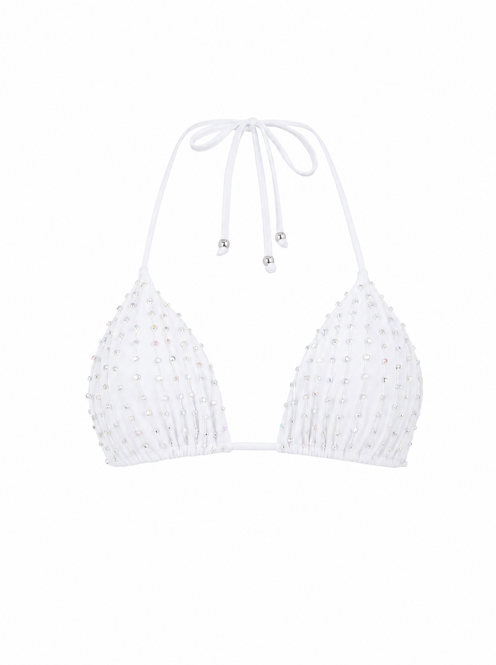 White Crystal Net Triangle Top