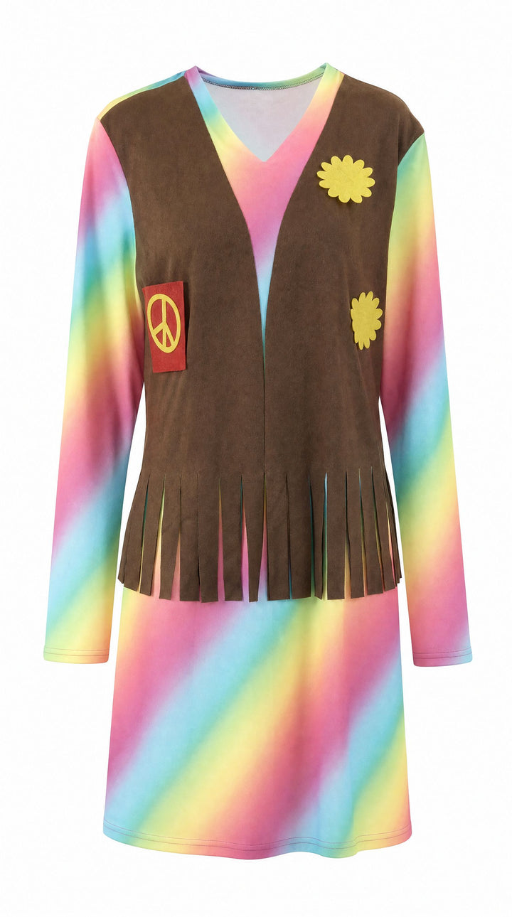 Rainbow Hippie Costume