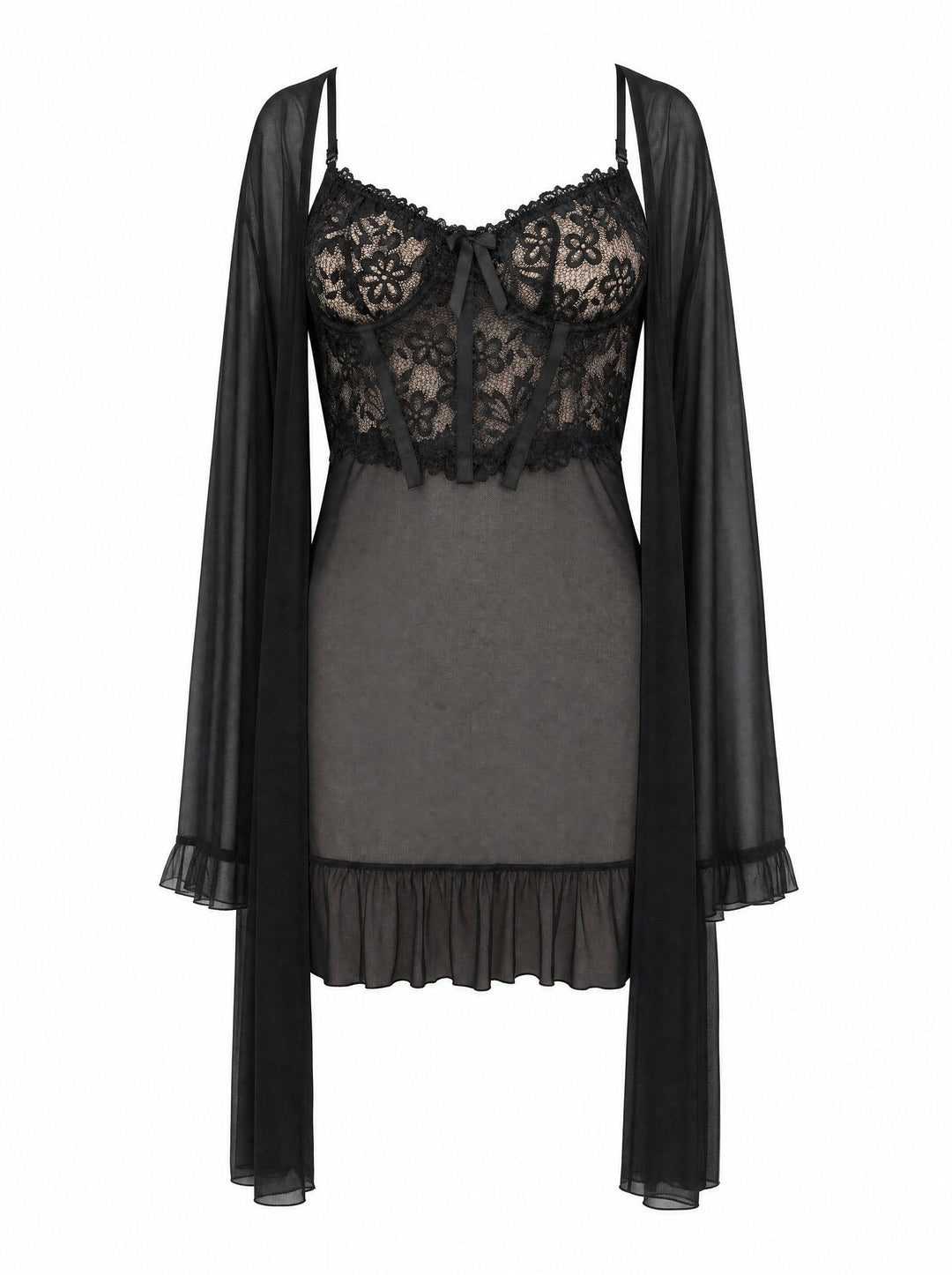 Sweetheart Lace Robe &amp; Chemise