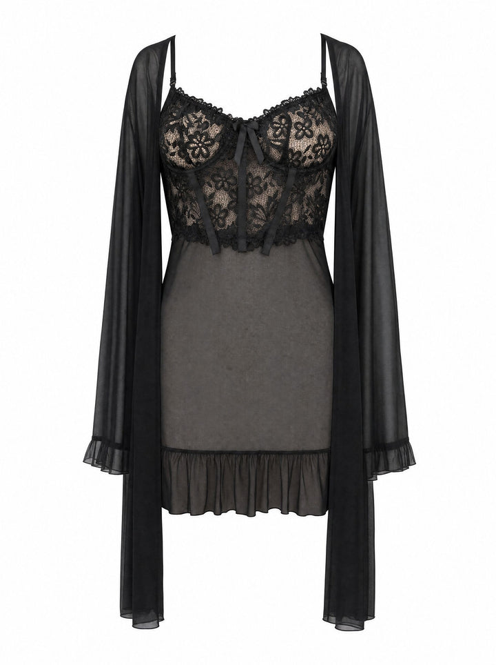 Sweetheart Lace Robe &amp; Chemise