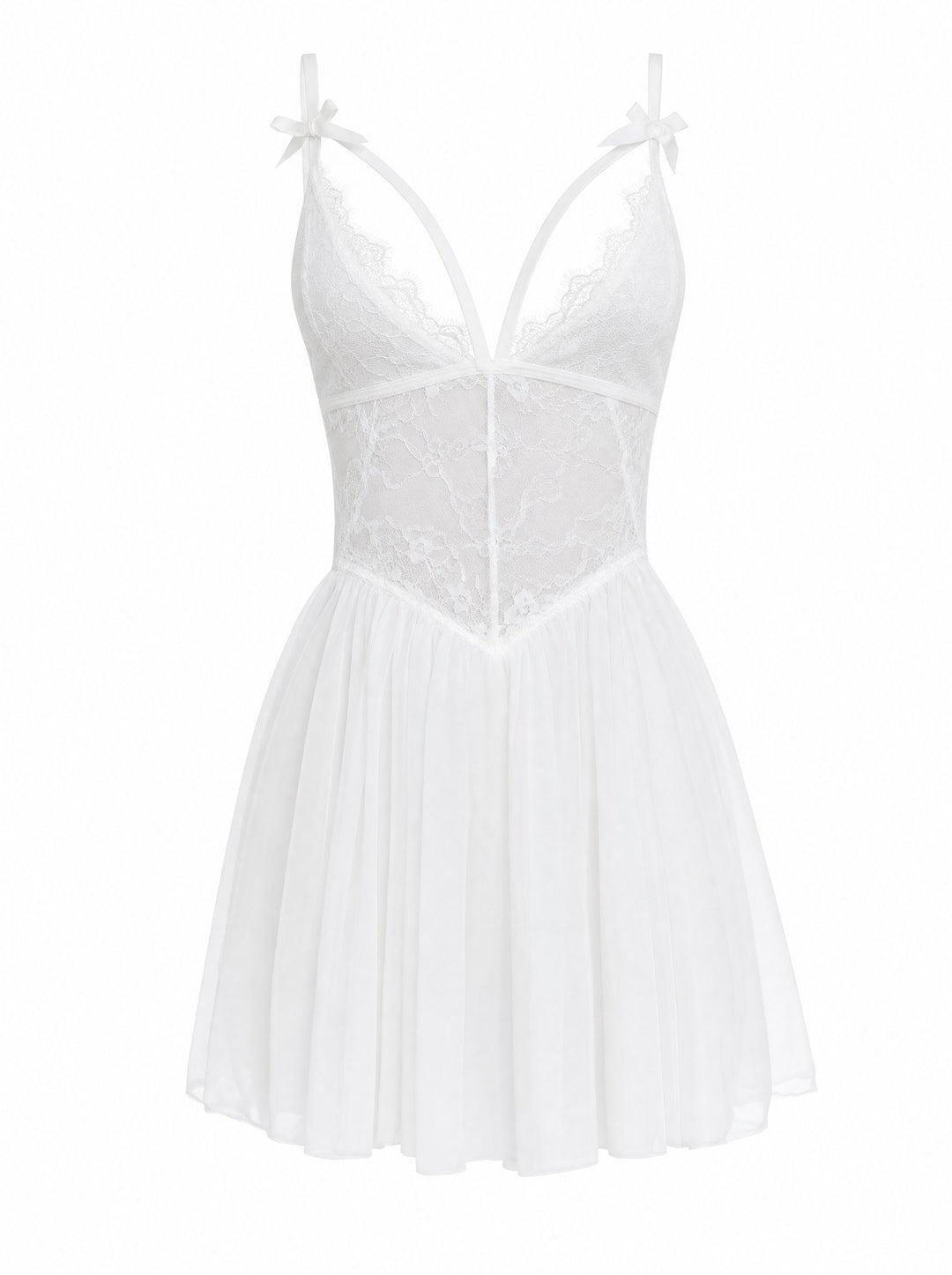 Glamorous Lace Mesh Babydoll Dress