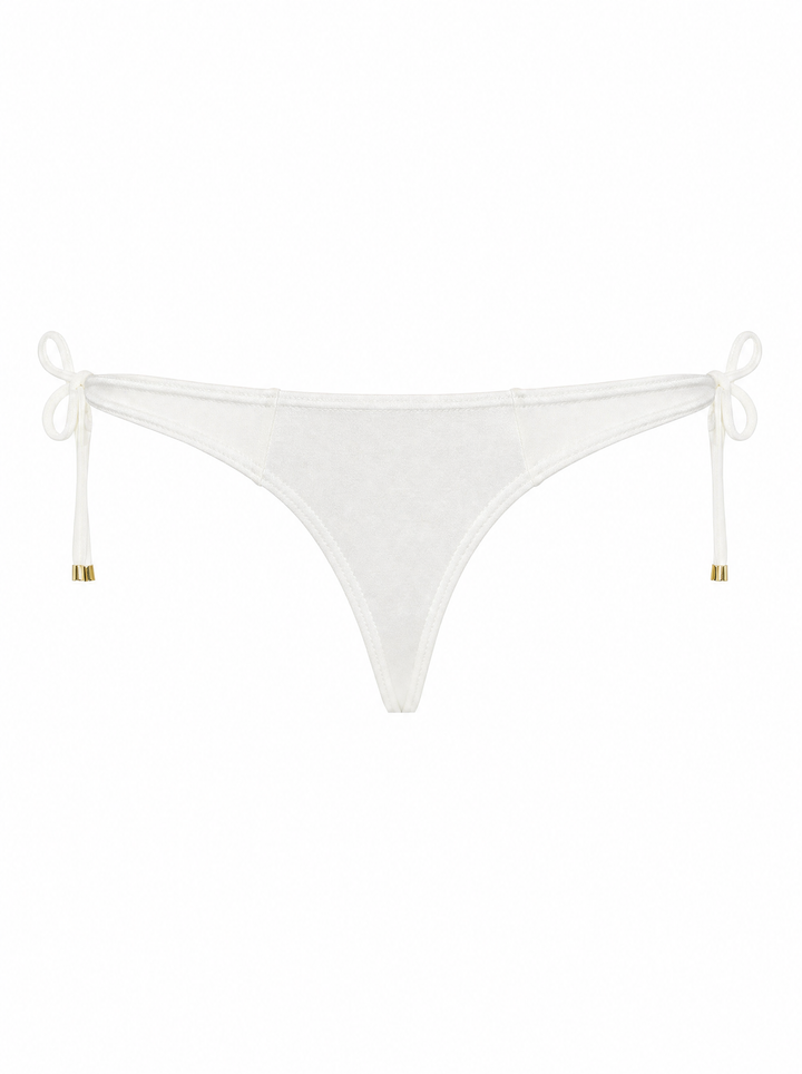 Cabo Classics Off White Thong Bikini Bottom