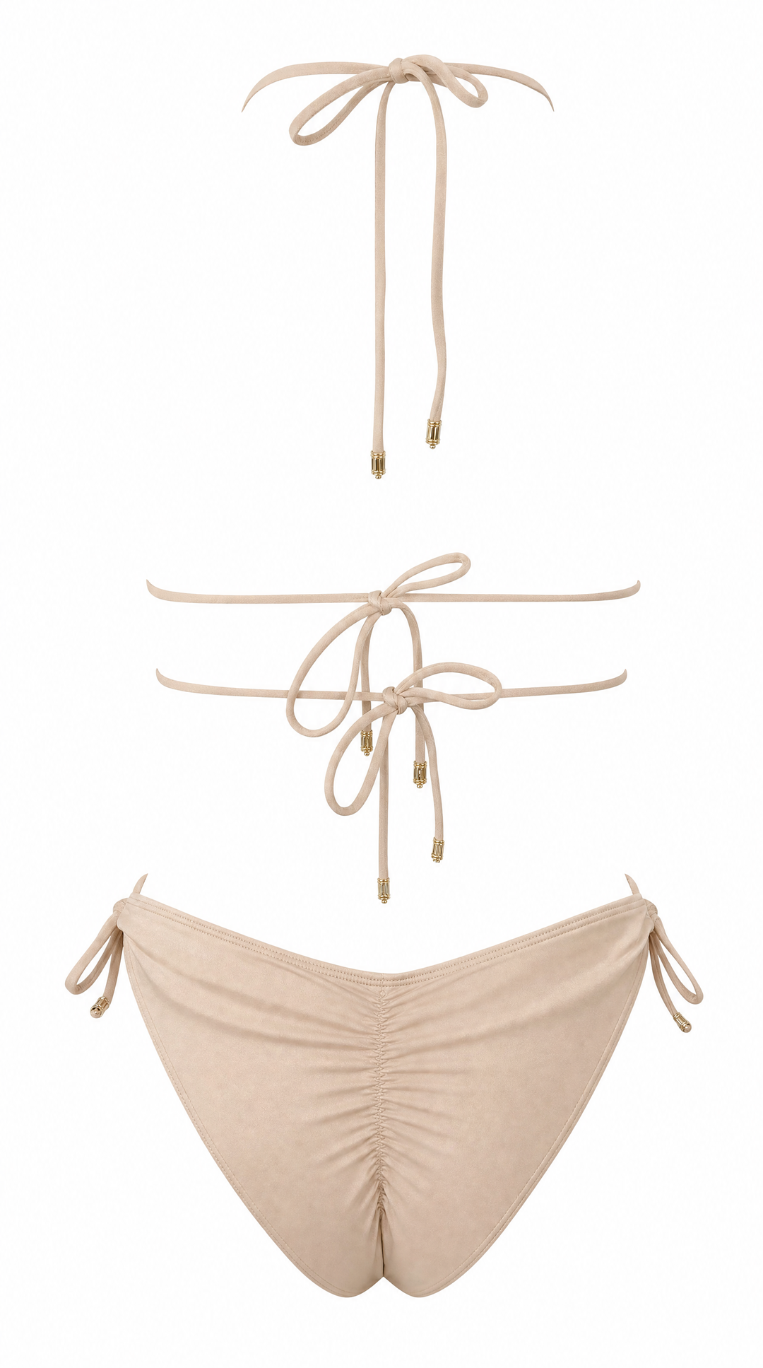 Gold Crystal Cut-Out Trikini