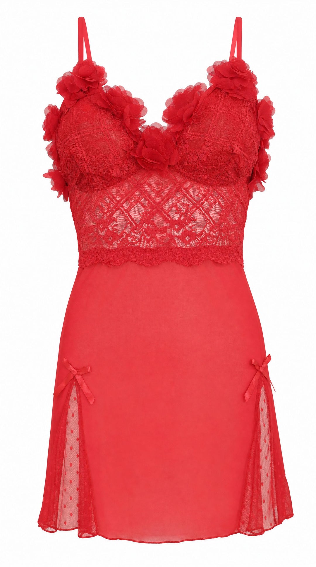 Flirty Red Rose Chemise