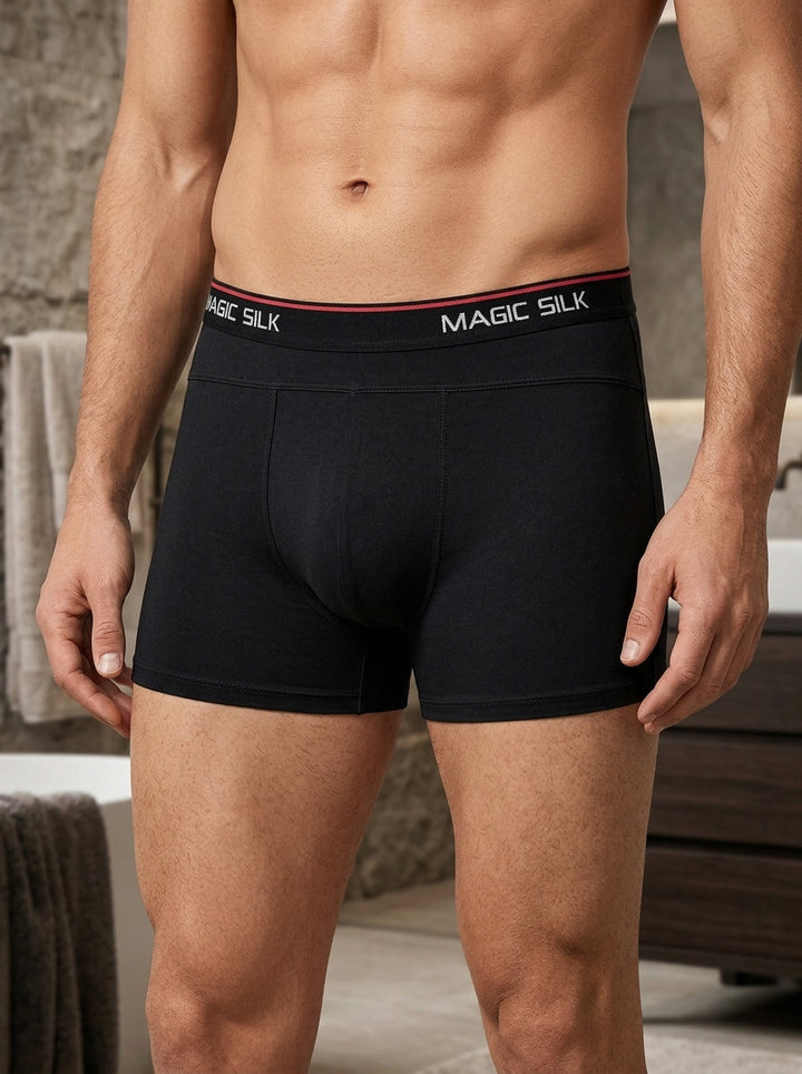 Men's Silk Knit Panel Boxer Briefs
