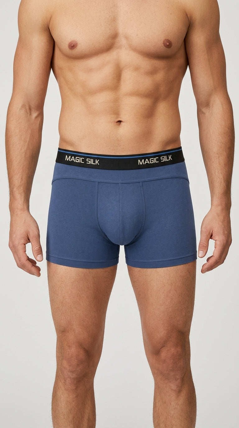 Men's Silk Knit Panel Boxer Briefs