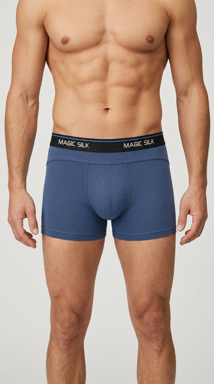 Men's Silk Knit Panel Boxer Briefs