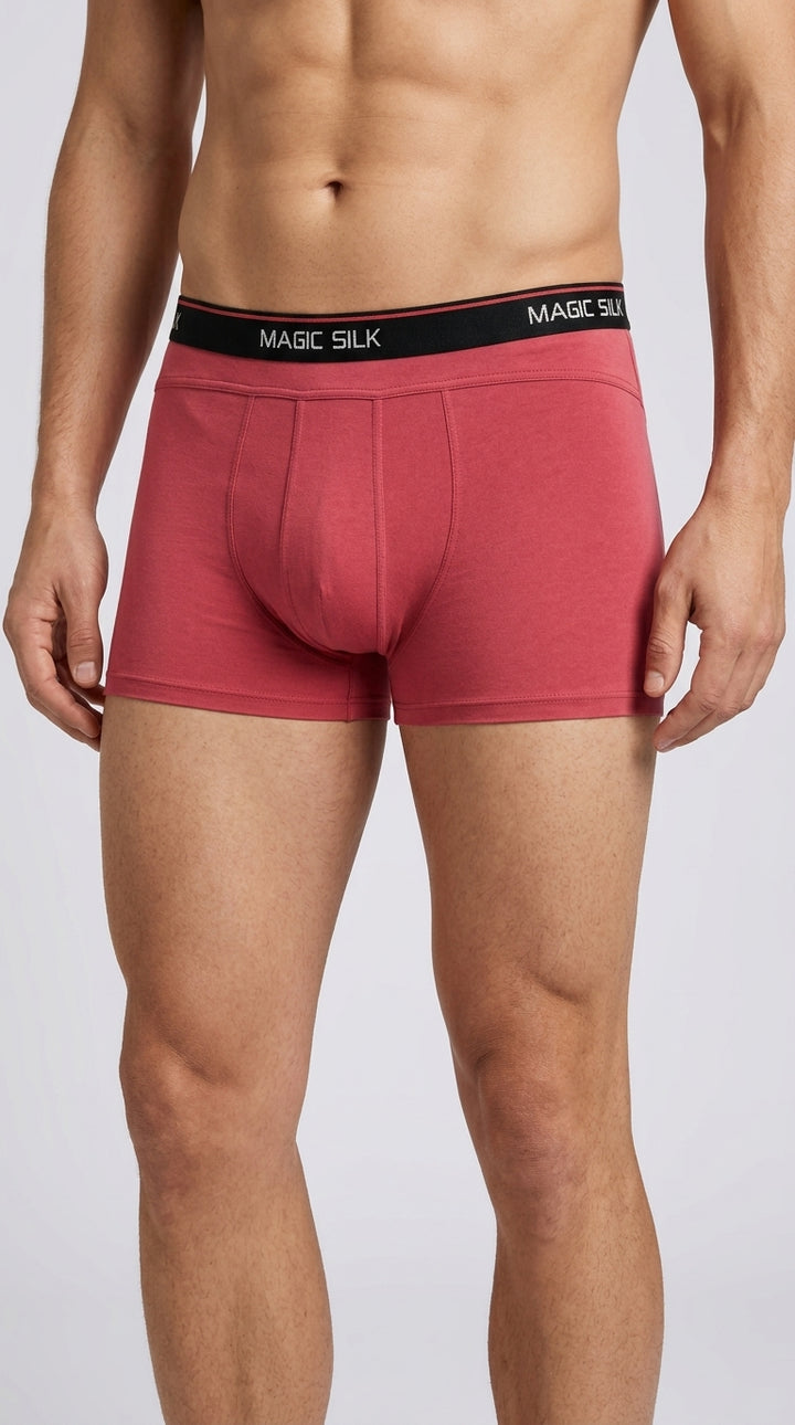 Men's Silk Knit Panel Boxer Briefs