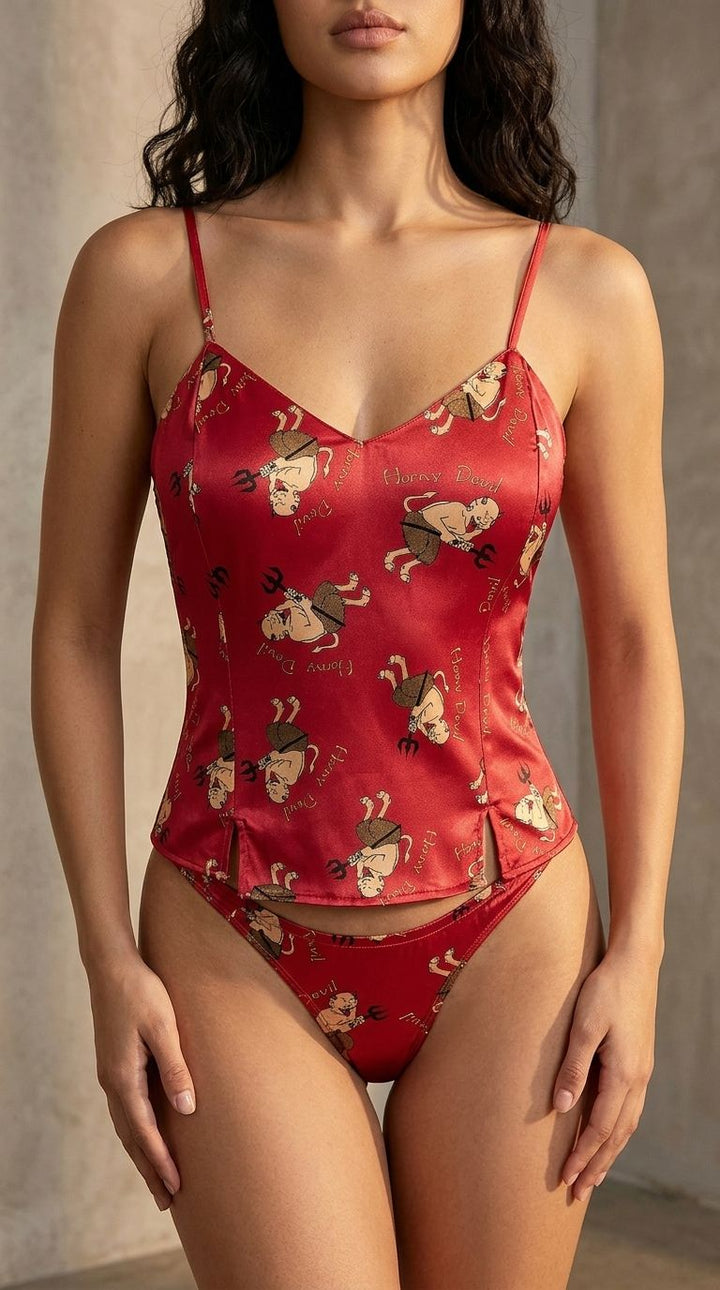 Silk Cami and Thong Set