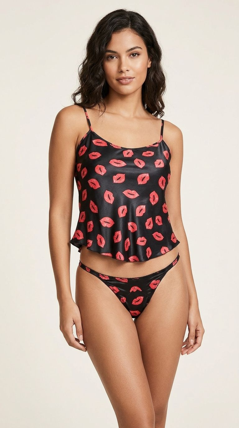 Silk Cami and Thong Set