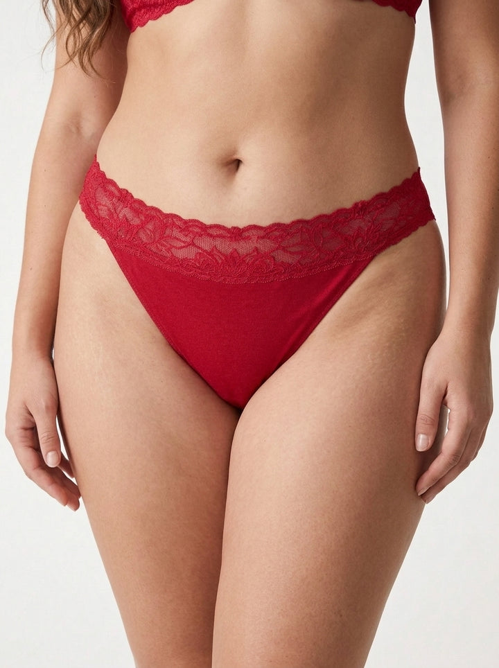 Queen Size Lace Waistband Thong