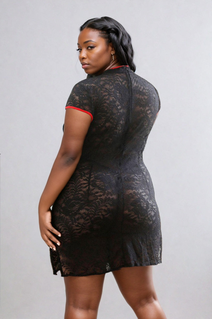 Plus Size Cap Sleeve Chemise