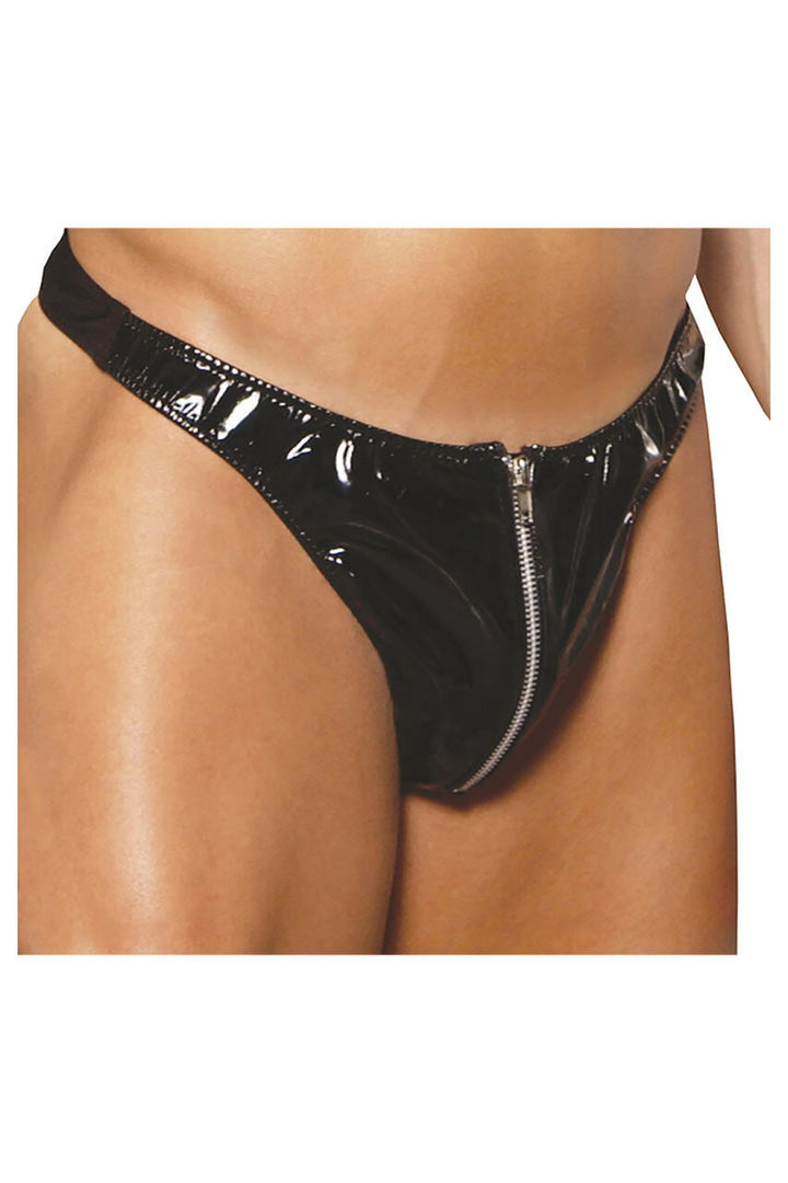 Men's vinyl thong