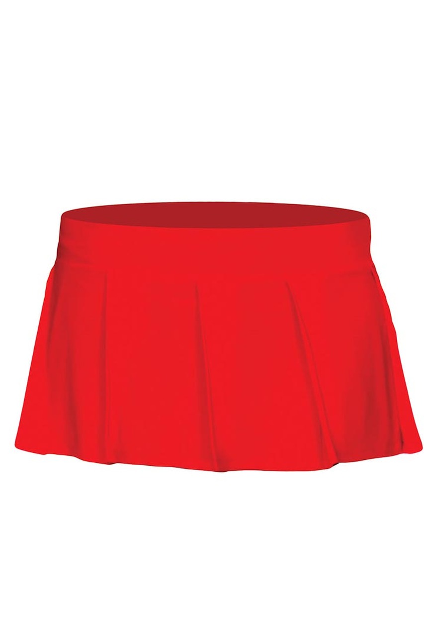 Shop this red pleated mini skirt for your naughty schoolgirl costume