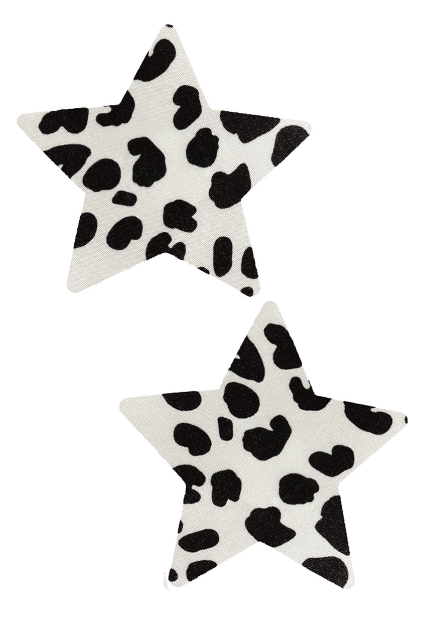 Cow print star nipple pasties