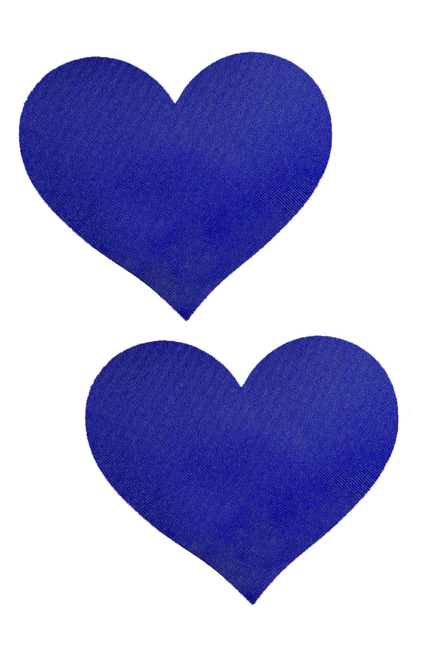 Blue mini heart nipple pasties