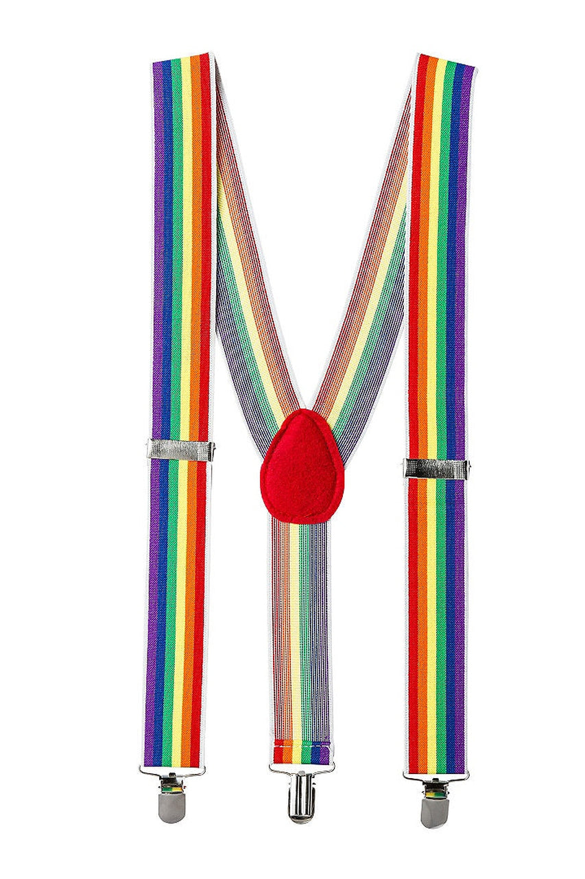 rainbow stripes suspenders