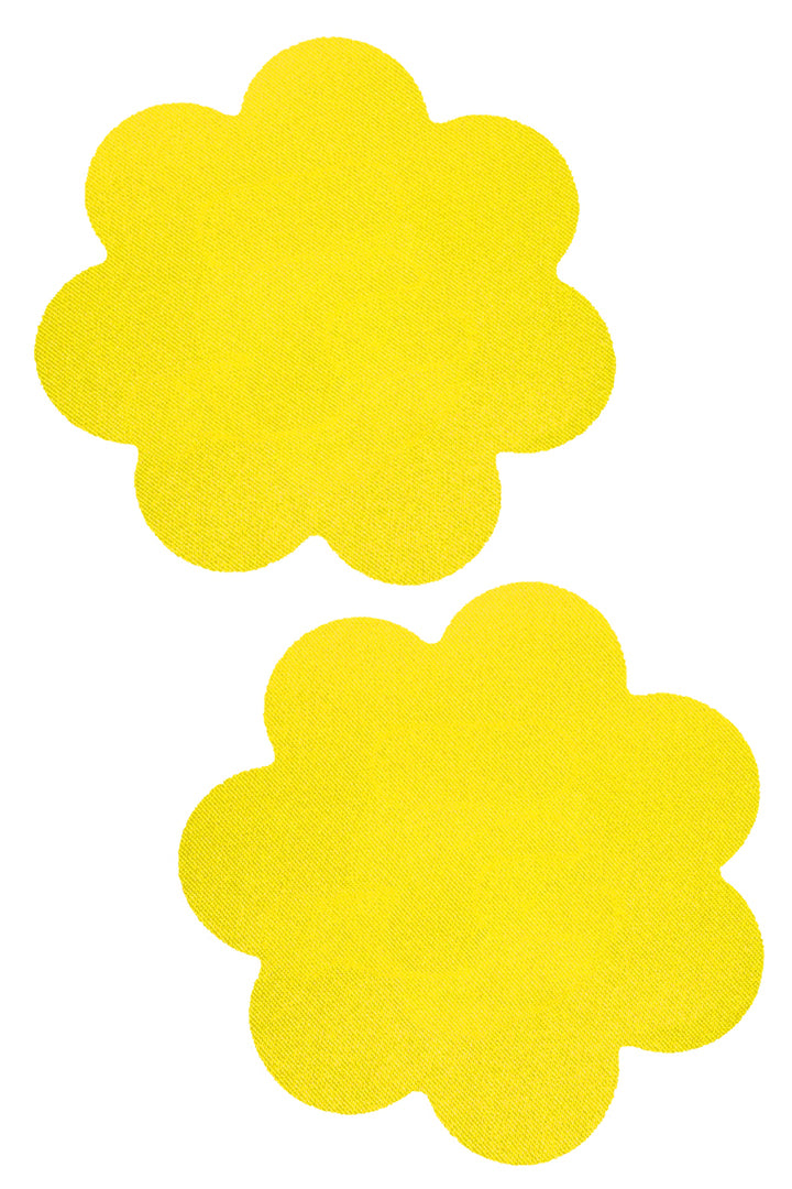 Women's yellow petal nipple pasties