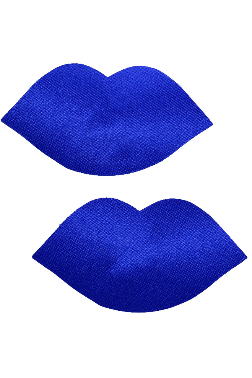Women's blue lips nipple pasties