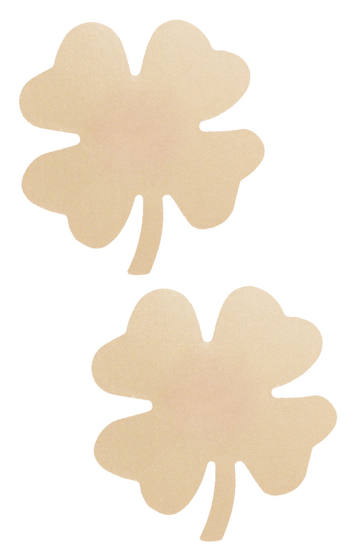 Women's beige mini shamrock nipple pasties