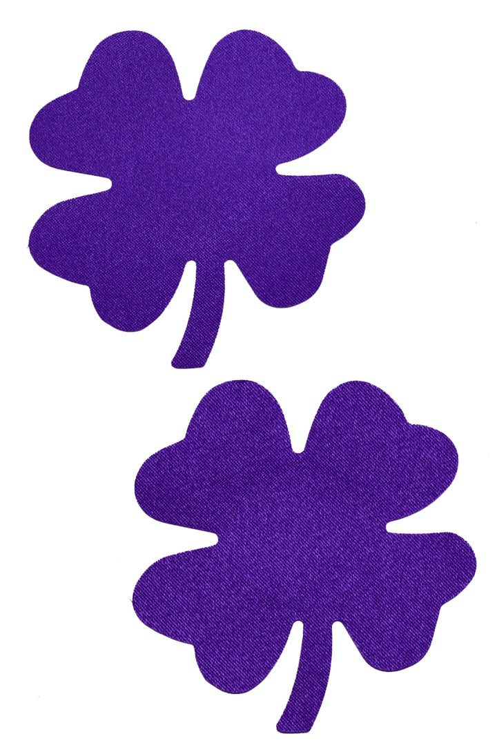 Purple mini shamrock nipple pasties