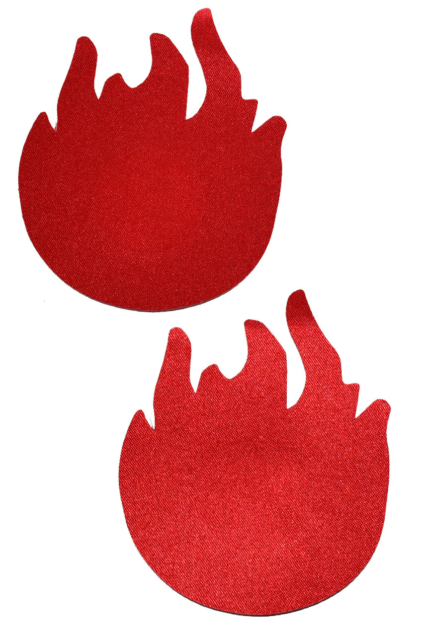 Women's red flame nipple pasties