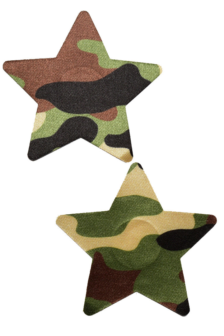 Camouflage star nipple pasties