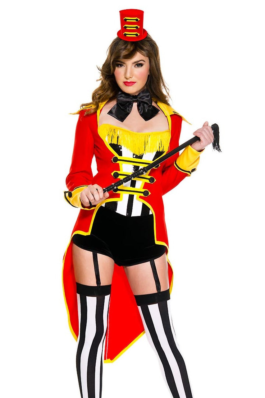 Shop this women's sexy ringleader costume featuring a ring master costume with bodysuit and leggings