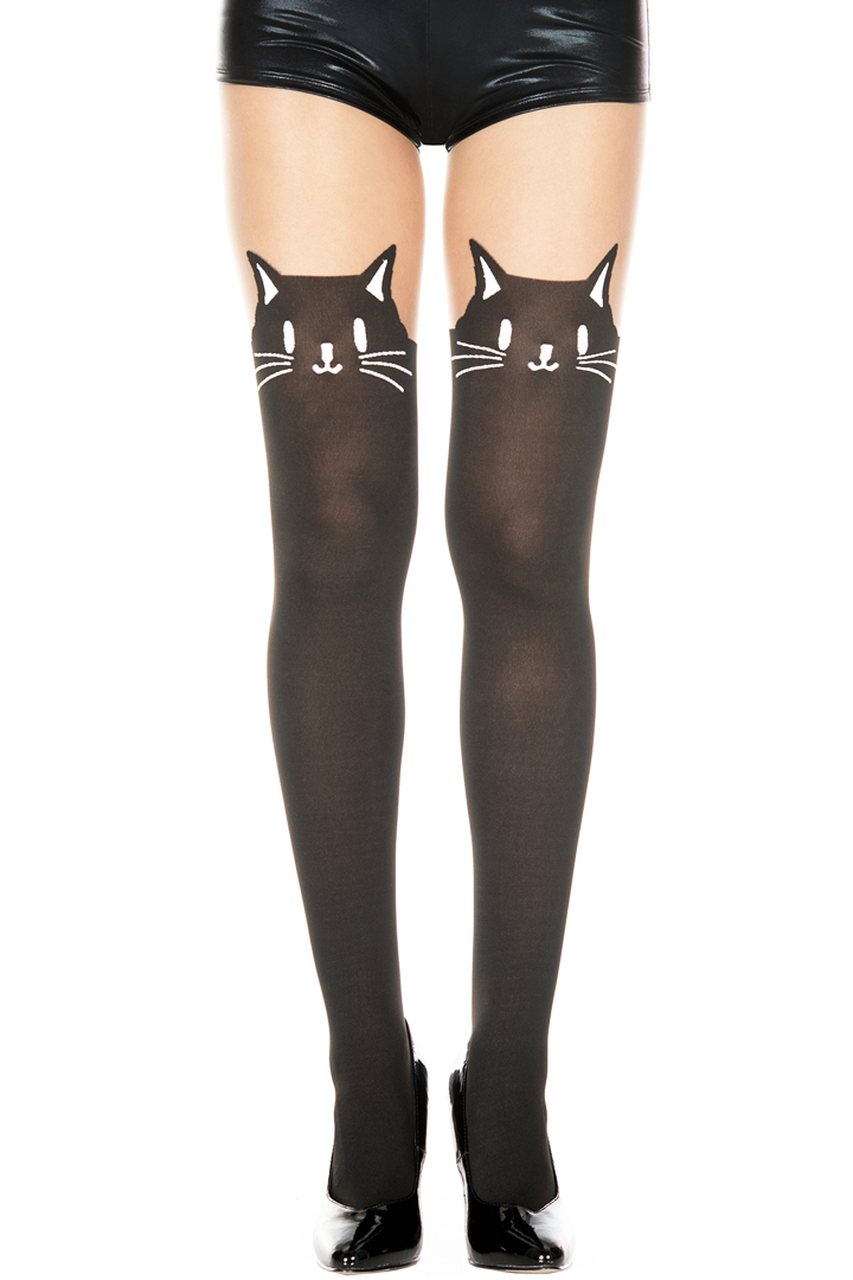 Shop this women's kitty cat face pantyhose