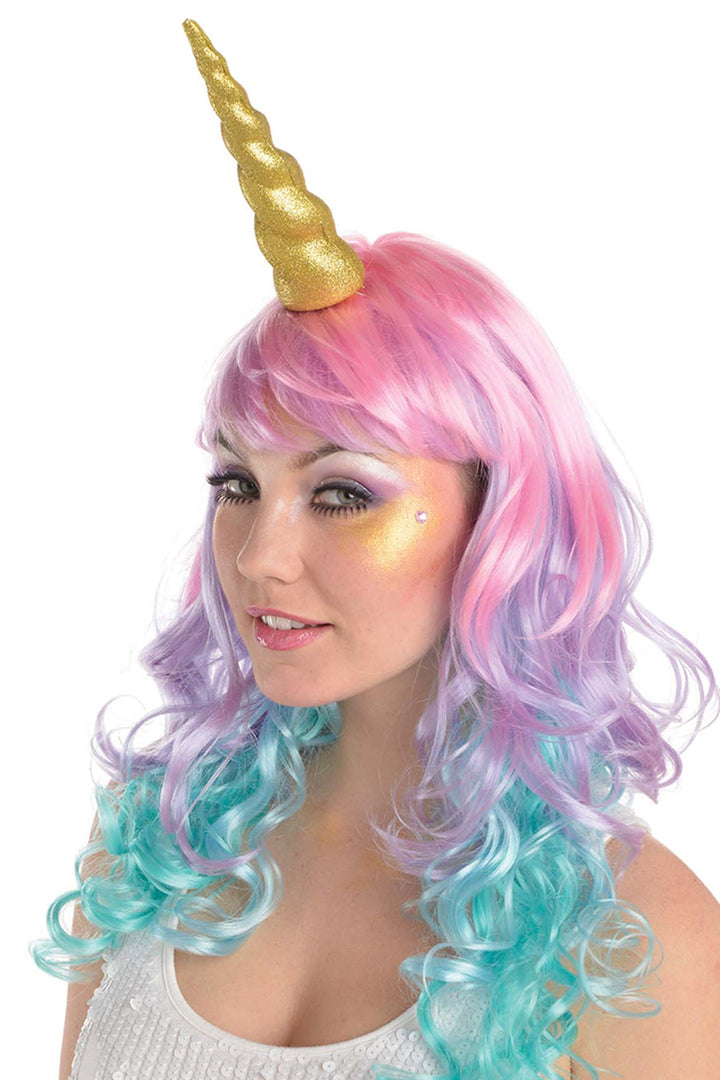Gold glitter unicorn horn