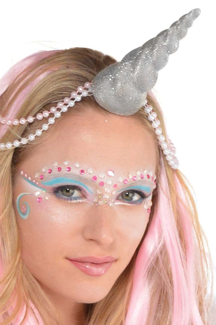 silver unicorn horn costume accessory