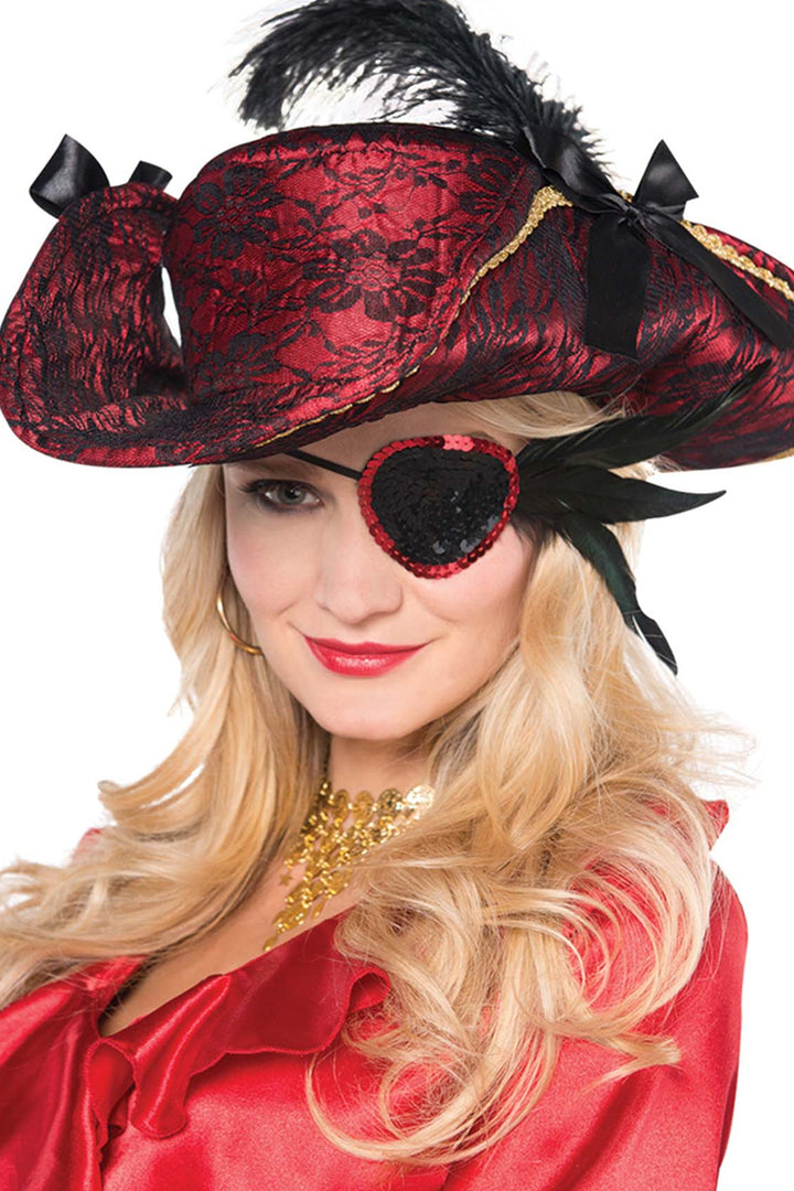 pirate patch, pirate eye patch with sequins