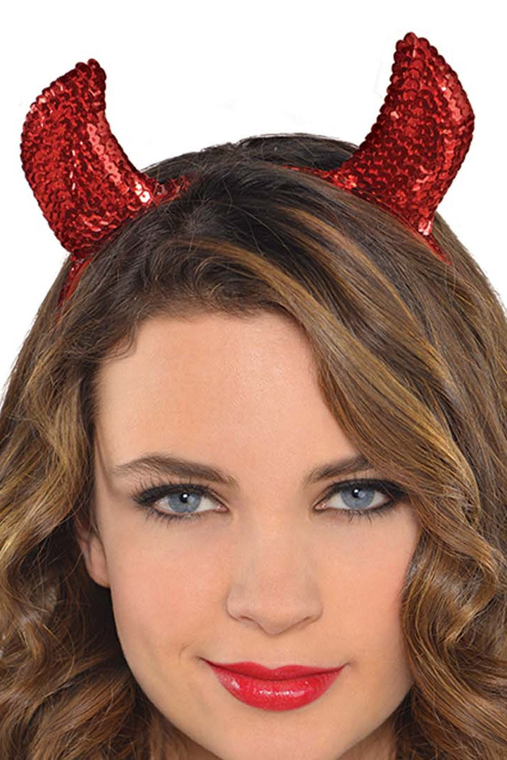 women's devil horns headband