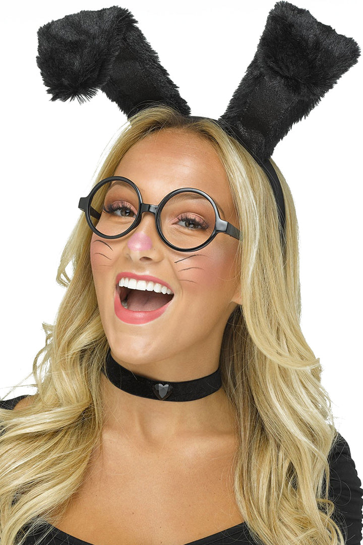Bunny selfie accessories, Black bunny costume accessories kit, Black bunny selfie costume