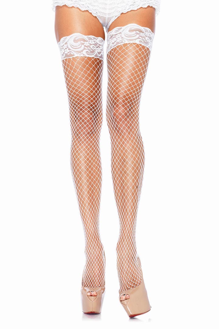 Stay Up Fishnet Thigh Highs