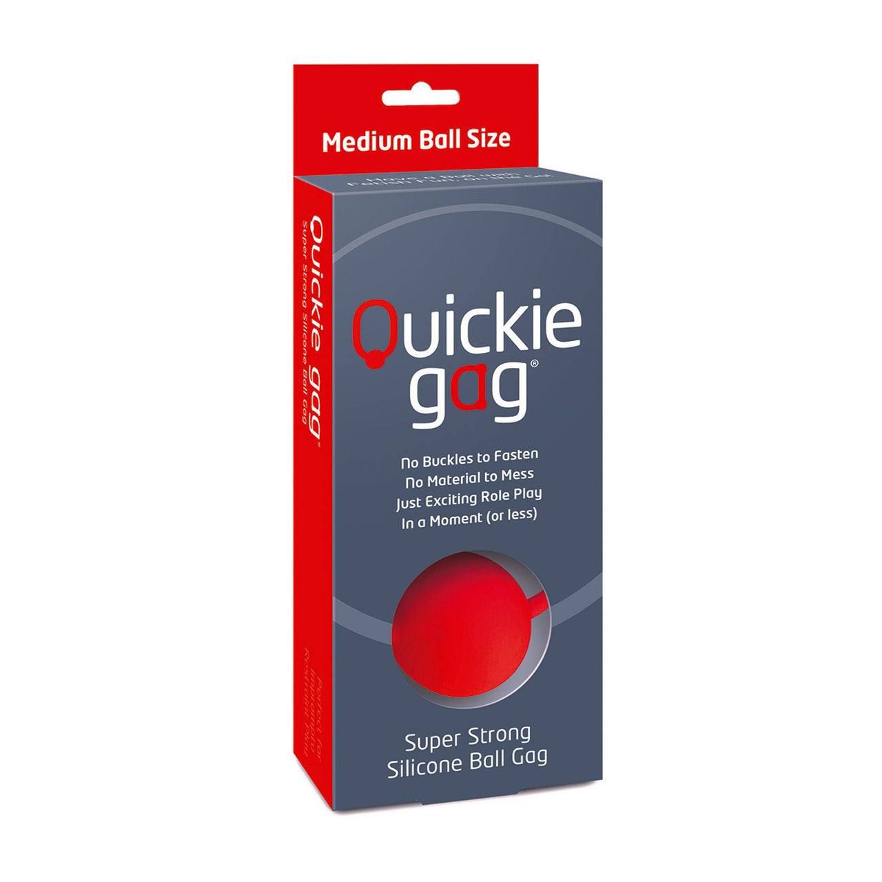 Red Quickie Ball Gag Medium | Julbie – 3wishes.com