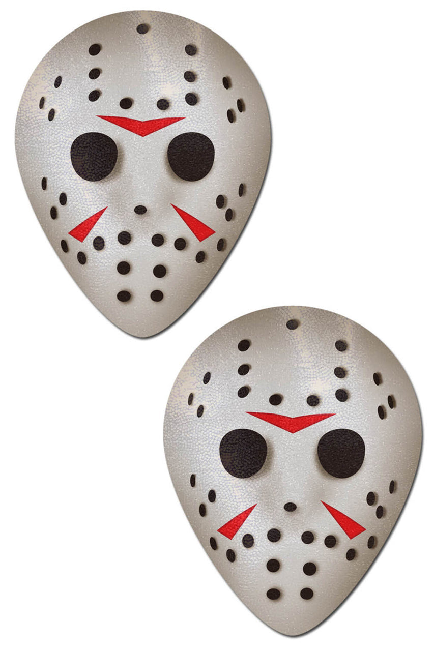 Shop these nipple stickers that look like Halloween Jason from Friday the 13th nipple breast pasties for the perfect sexy Halloween costume accessories