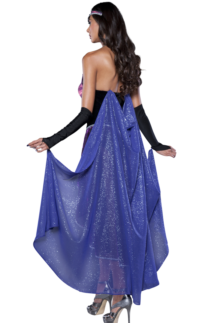 Shop this women's sexy witch costume with this witch dresses with purple glitter cape