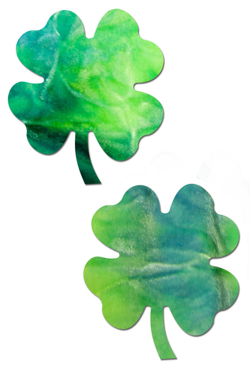 Shop these J Valentine exclusive nipple covers that feature velvet tie dye lucky shamrock