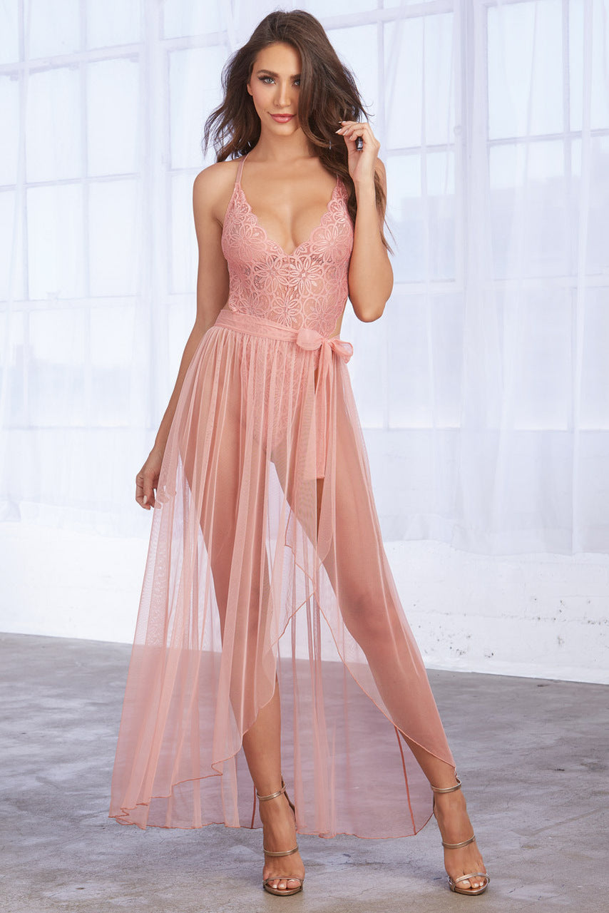 lace teddy dress Lace Teddy and Overskirt – 3wishes.com