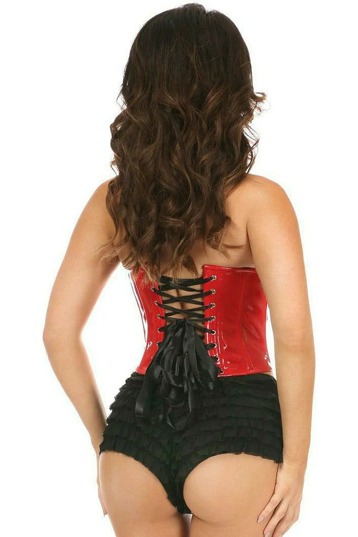 Red Patent PVC Underwire Bustier