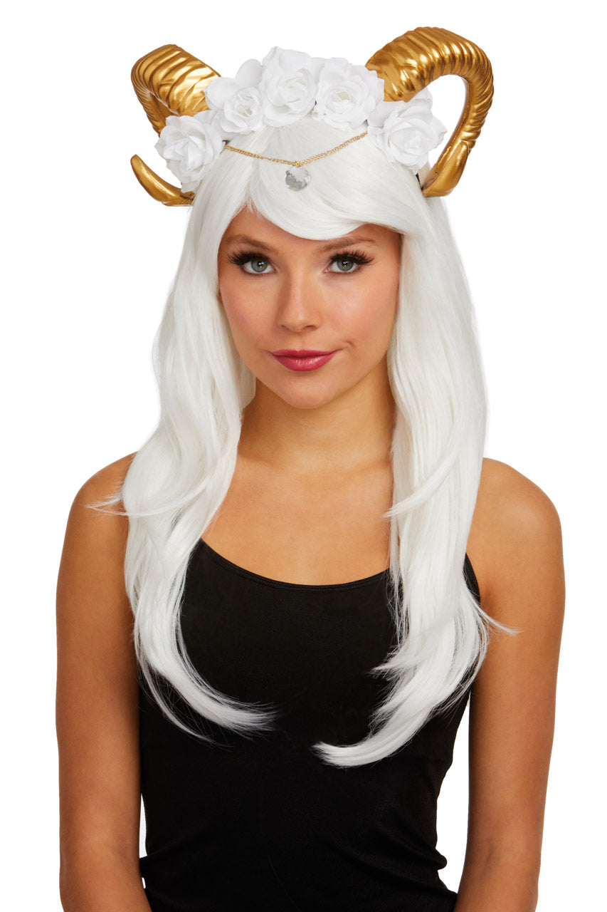 Gilded Rams Horns Headpiece