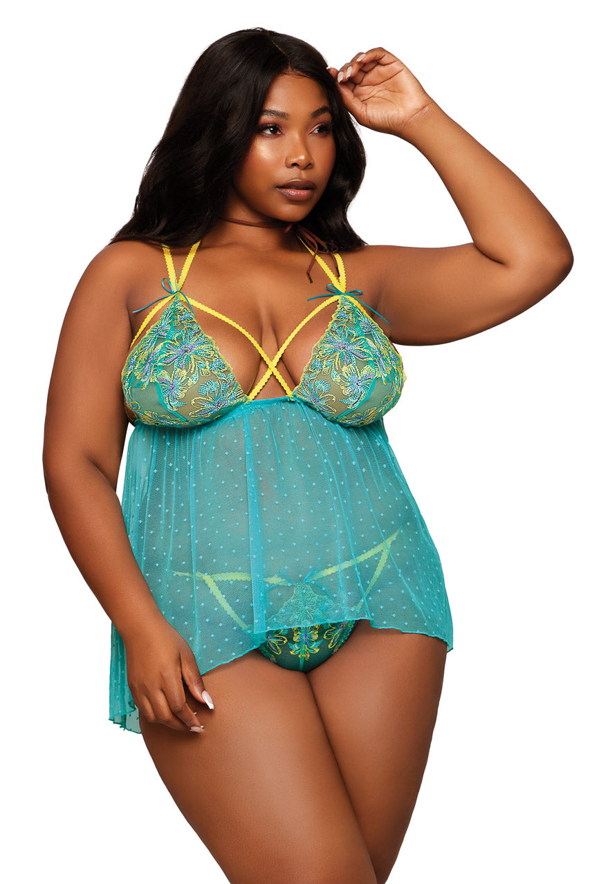 Plus Size Spring Sweetie Babydoll