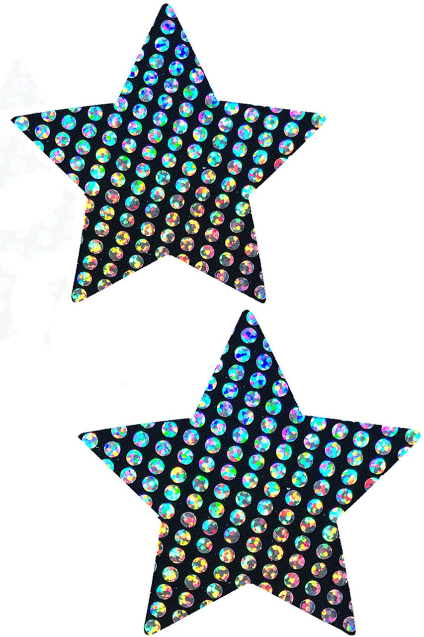 Shop these women's holographic dots stars nipple cover pasties from Neva Nude