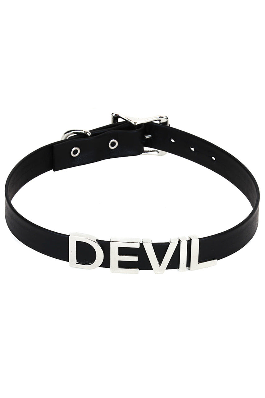 Shop for chokers with words featuring this DEVIL slave collar